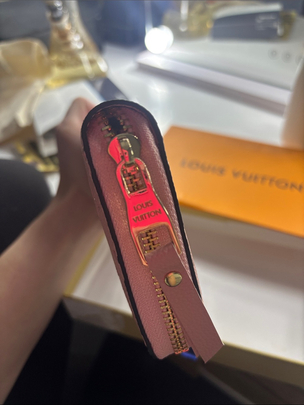 Authentic Louis Vuitton Pink Embossed Monogram Long Wallet - Picture 7 of 12